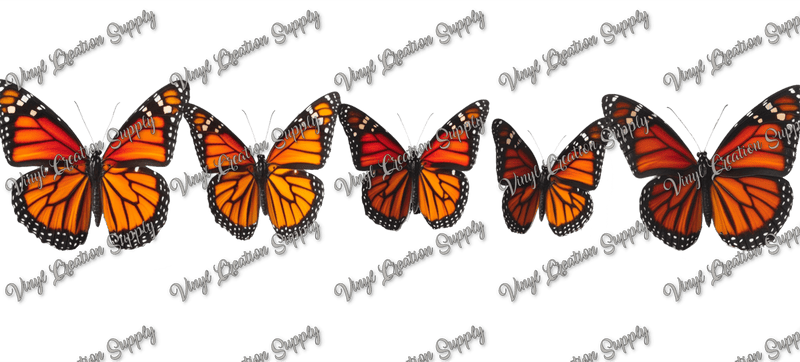 Butterflies – Printed Libby Wrap (9.5" x 4.3" UV DTF) - Vinyl Creation Supply