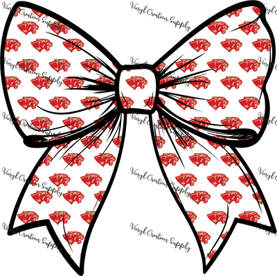 CC Panthers Logo Bow - Vinyl Creation Supply