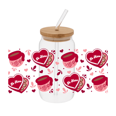 Cafecito Amor – Printed Libby Wrap (9.5" x 4.3" UV DTF) - Vinyl Creation Supply