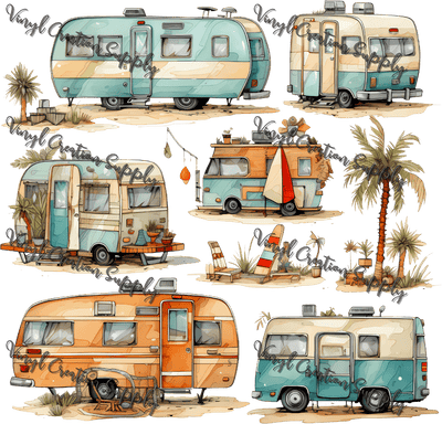 Camping RV Collage - Vinyl Creation Supply