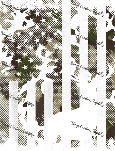 Camo Deer Flag - Vinyl Creation Supply