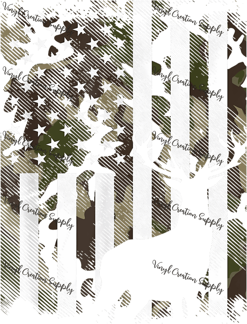 Camo Deer Flag - Vinyl Creation Supply
