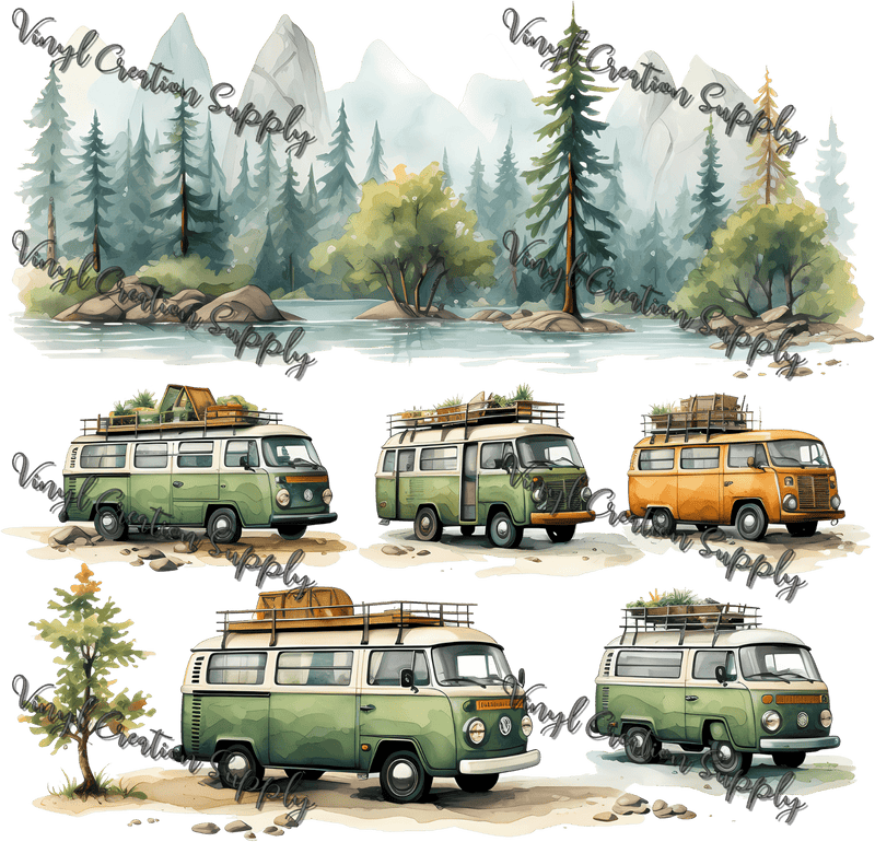 Camping Collage - Vinyl Creation Supply