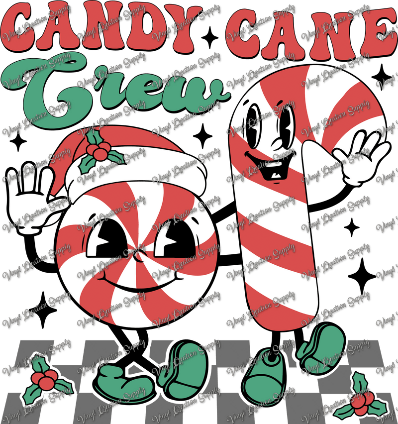 Cand Cane Crew Retro - Vinyl Creation Supply