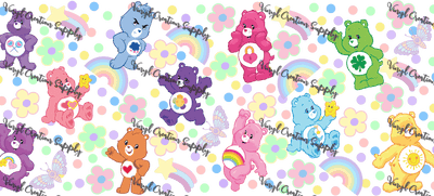 Care Bears – Printed Libby Wrap (9.5" x 4.3" UV DTF) - Vinyl Creation Supply