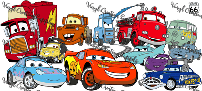 Cars Wrap – Printed Libby Wrap (9.5" x 4.3" UV DTF) - Vinyl Creation Supply