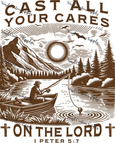 Cast All Your Cares Brown - Vinyl Creation Supply
