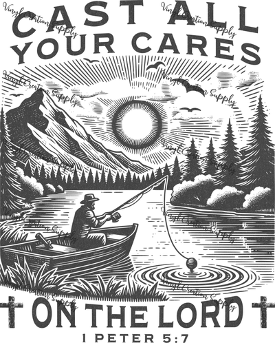 Cast All Your Cares Grey - Vinyl Creation Supply