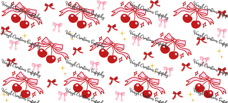 Cherries – Printed Libby Wrap (9.5" x 4.3" UV DTF) - Vinyl Creation Supply