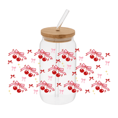 Cherries – Printed Libby Wrap (9.5" x 4.3" UV DTF) - Vinyl Creation Supply