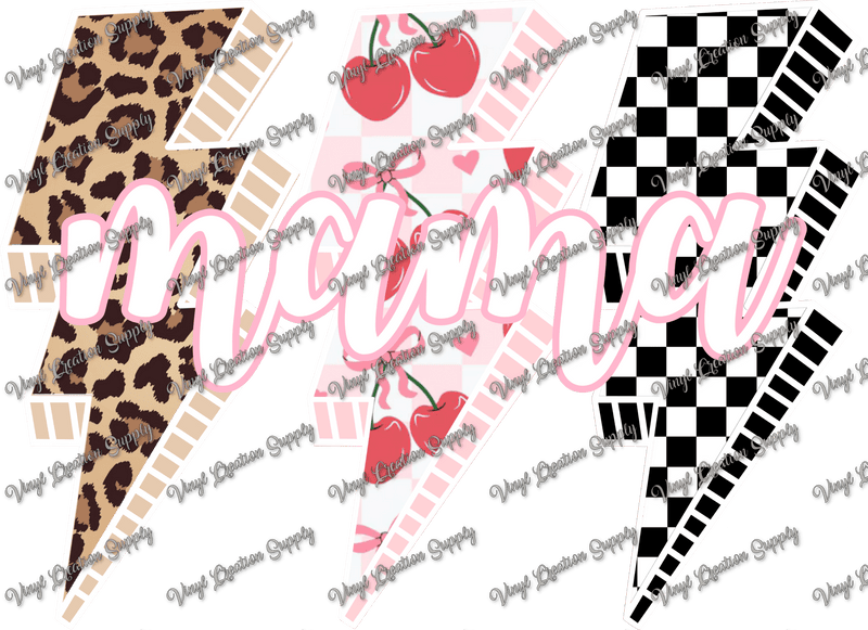 Cherry Lightning Bolt Mama - Vinyl Creation Supply