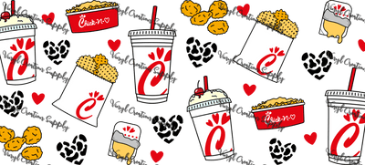 Chick Fil A Wrap – Printed Libby Wrap (9.5" x 4.3" UV DTF) - Vinyl Creation Supply