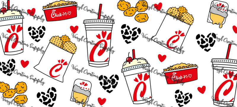 Chick Fil A Wrap – Printed Libby Wrap (9.5" x 4.3" UV DTF) - Vinyl Creation Supply