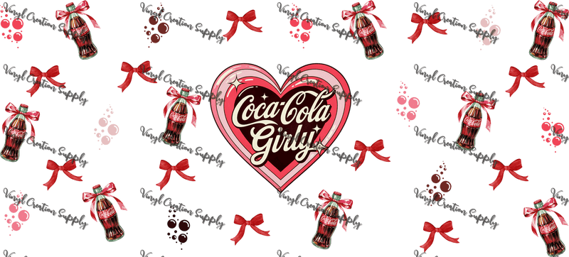 Coca Cola Girly – Printed Libby Wrap (9.5" x 4.3" UV DTF) - Vinyl Creation Supply