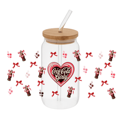 Coca Cola Girly – Printed Libby Wrap (9.5" x 4.3" UV DTF) - Vinyl Creation Supply