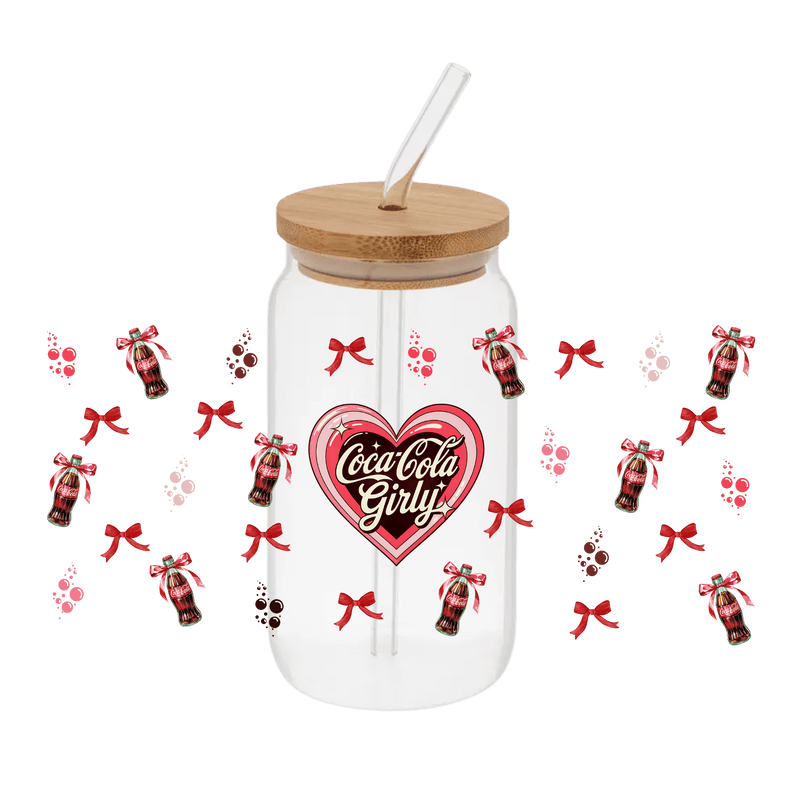 Coca Cola Girly – Printed Libby Wrap (9.5" x 4.3" UV DTF) - Vinyl Creation Supply