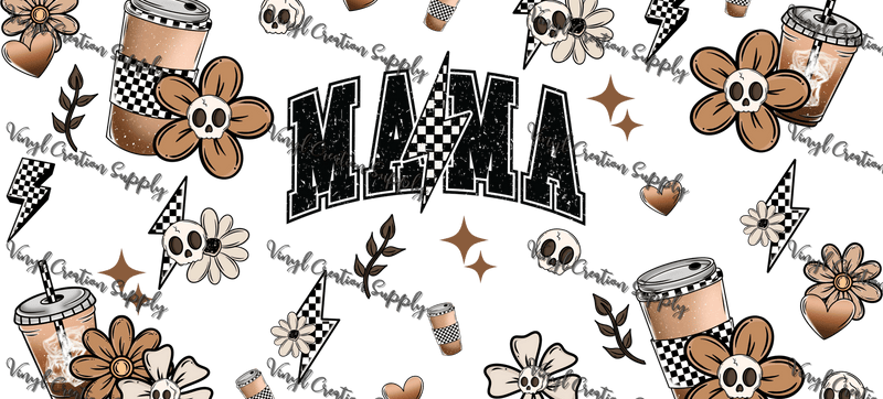 Coffee Mama – Printed Libby Wrap (9.5" x 4.3" UV DTF) - Vinyl Creation Supply