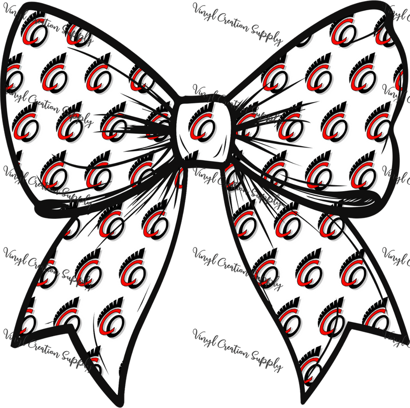 Coldspring Trojans Logo Bow - Vinyl Creation Supply