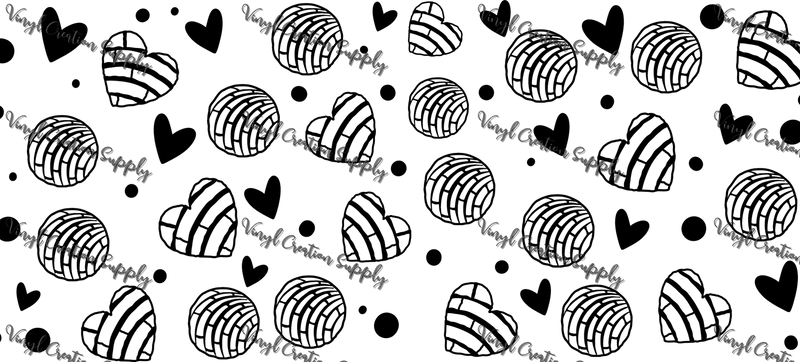 Conchas Black– Printed Libby Wrap (9.5" x 4.3" UV DTF) - Vinyl Creation Supply