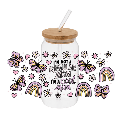 Cool Mom – Printed Libby Wrap (9.5" x 4.3" UV DTF) - Vinyl Creation Supply