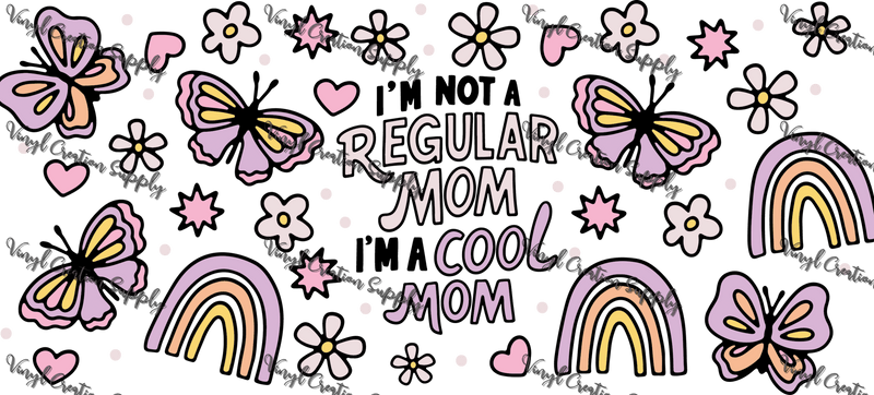 Cool Mom – Printed Libby Wrap (9.5" x 4.3" UV DTF) - Vinyl Creation Supply