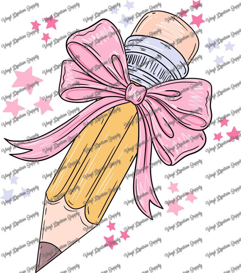 Coquette Pencil with Bow Pink