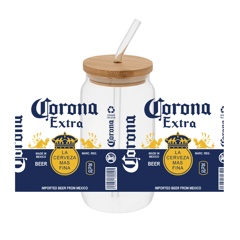Corona Double Translucent– Printed Libby Wrap (9.5" x 4.3" UV DTF) - Vinyl Creation Supply