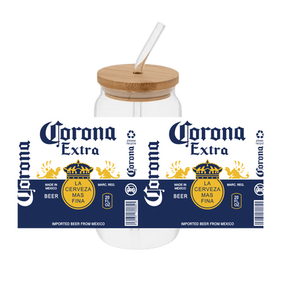 Corona Double White– Printed Libby Wrap (9.5" x 4.3" UV DTF) - Vinyl Creation Supply