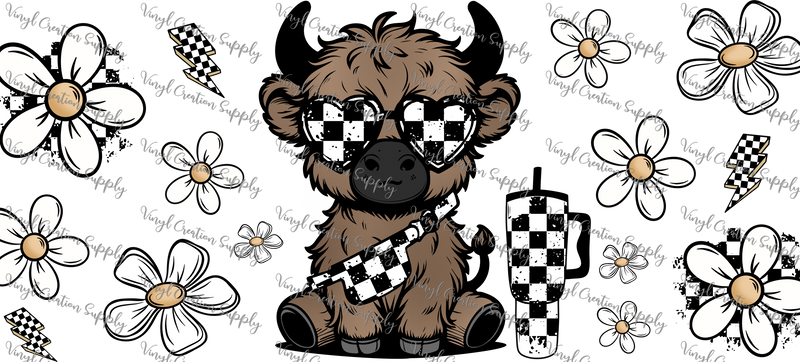 Cow Checkered Glasses – Printed  Wrap
