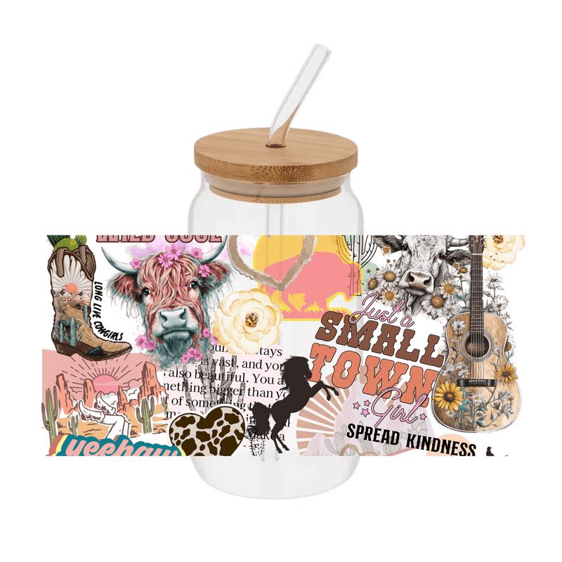Cowgirl Wrap– Printed Libby Wrap (9.5" x 4.3" UV DTF) - Vinyl Creation Supply