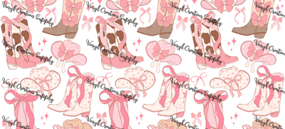 Cowgirl Pink – Printed Libby Wrap (9.5" x 4.3" UV DTF) - Vinyl Creation Supply