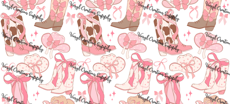 Cowgirl Pink – Printed Libby Wrap (9.5" x 4.3" UV DTF) - Vinyl Creation Supply