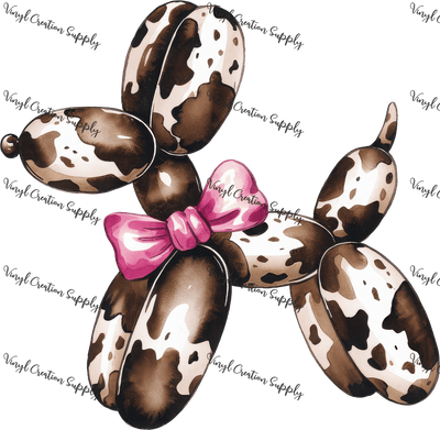 Cowhide Balloon Dog - Vinyl Creation Supply