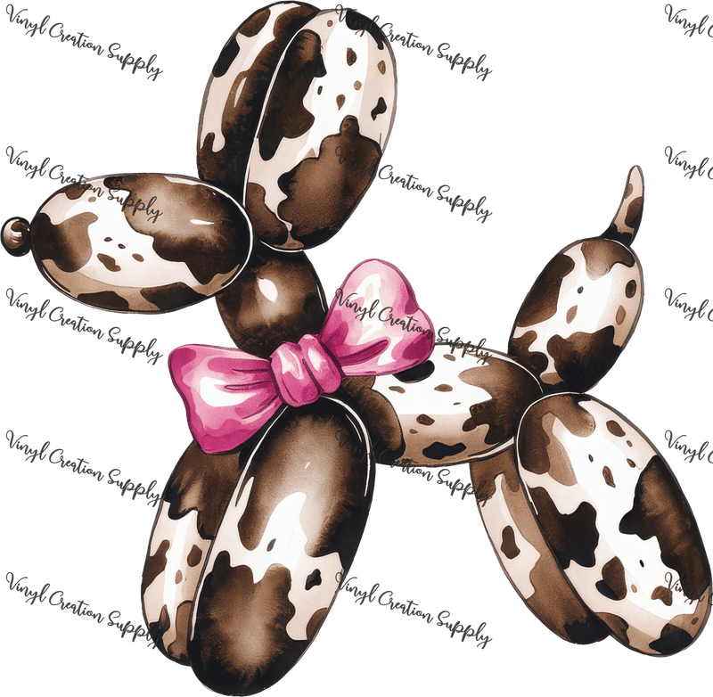 Cowhide Balloon Dog - Vinyl Creation Supply
