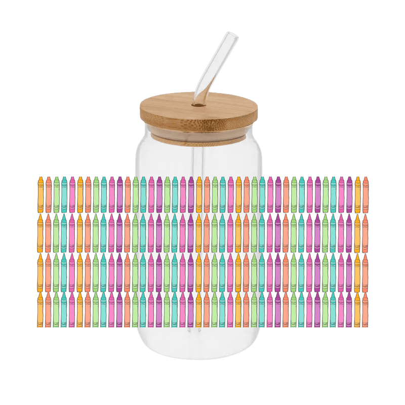 Crayons – Printed Libby Wrap (9.5" x 4.3" UV DTF) - Vinyl Creation Supply