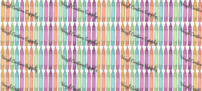 Crayons – Printed Libby Wrap (9.5" x 4.3" UV DTF) - Vinyl Creation Supply