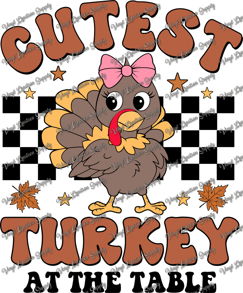 Cutest Turkey Girl Black