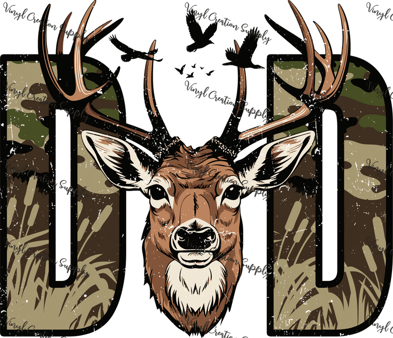 Dad Camo Deer - Vinyl Creation Supply