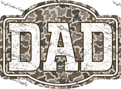 Dad Camo Patch Distressed - Vinyl Creation Supply
