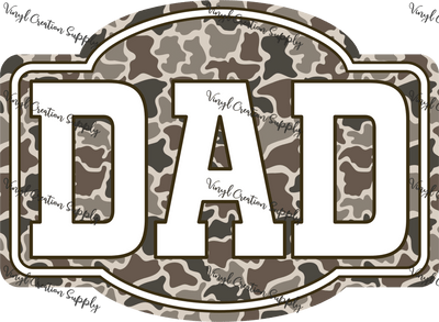 Dad Camo Patch - Vinyl Creation Supply