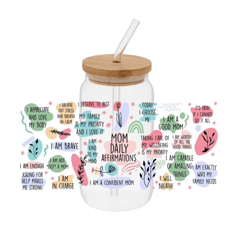 Daily Affirmations – Printed Libby Wrap (9.5" x 4.3" UV DTF) - Vinyl Creation Supply
