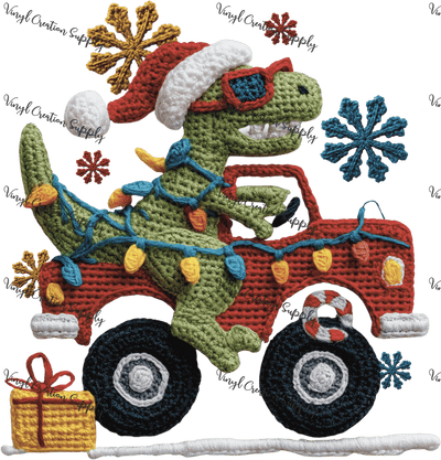 Dino Christmas Crochet - Vinyl Creation Supply