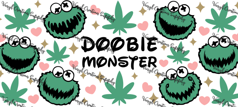 Doobie Monster – Printed Libby Wrap (9.5" x 4.3" UV DTF) - Vinyl Creation Supply