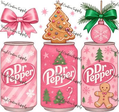 Dr Pepper Pink Christmas - Vinyl Creation Supply