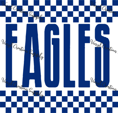 Eagles Blue Checkerboard - Vinyl Creation Supply