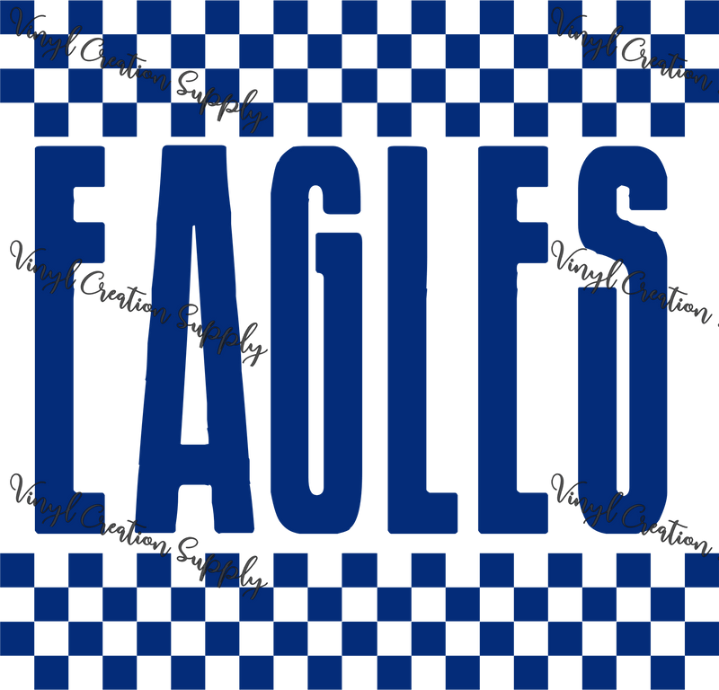 Eagles Blue Checkerboard - Vinyl Creation Supply