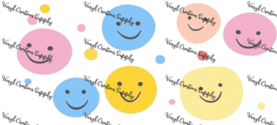 Faces – Printed Libby Wrap (9.5" x 4.3" UV DTF) - Vinyl Creation Supply