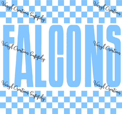 Falcons Blue Checkerboard - Vinyl Creation Supply