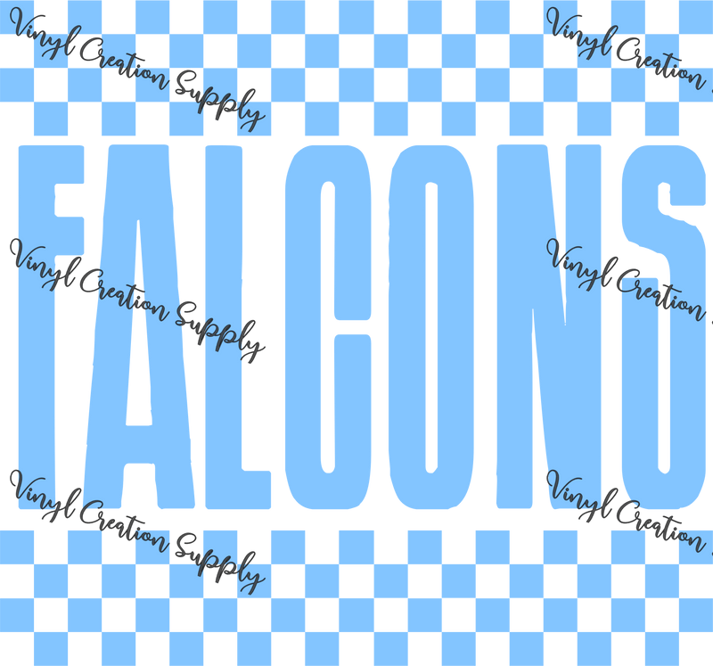 Falcons Blue Checkerboard - Vinyl Creation Supply