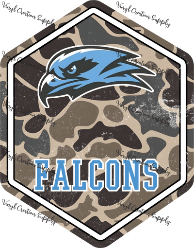 Falcons Camo Badge - Vinyl Creation Supply